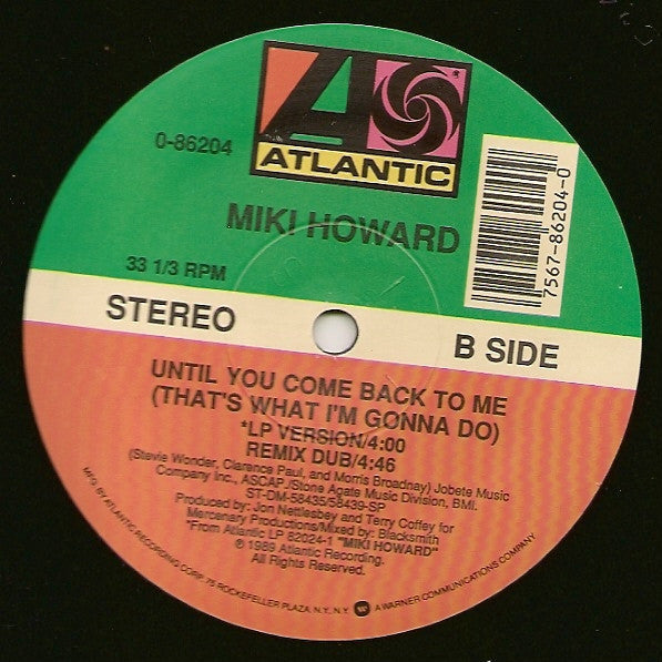 Miki Howard : Until You Come Back To Me (That's What I'm Gonna Do) (12")