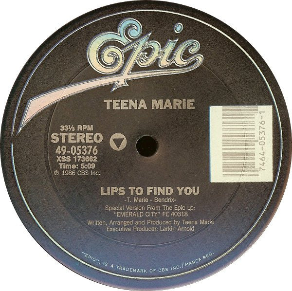 Teena Marie : Lips To Find You (12")