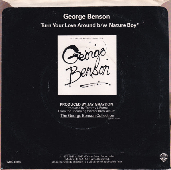 George Benson : Turn Your Love Around (7", Single, Mono, Promo, Los)