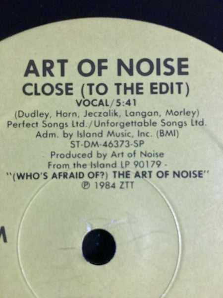 Art Of Noise* : Beat Box / Close (To The Edit) (12", Single)
