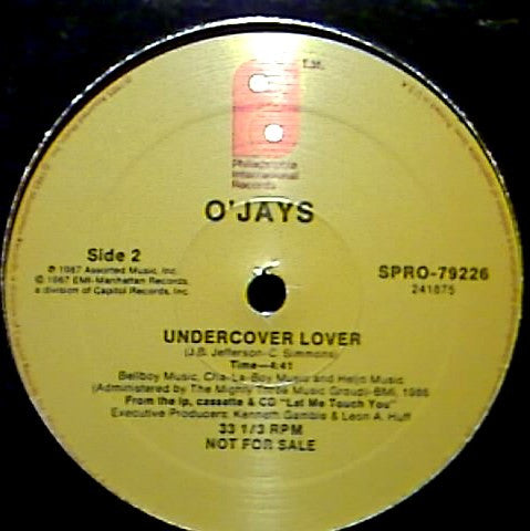 The O'Jays : Let Me Touch You / Undercover Lover (12", Promo)