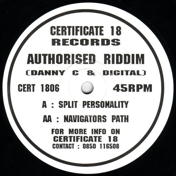 Authorised Riddim : Split Personality / Navigators Path (12")