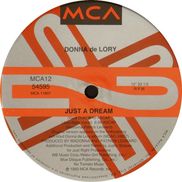 Donna DeLory* : Just A Dream (12", Single)