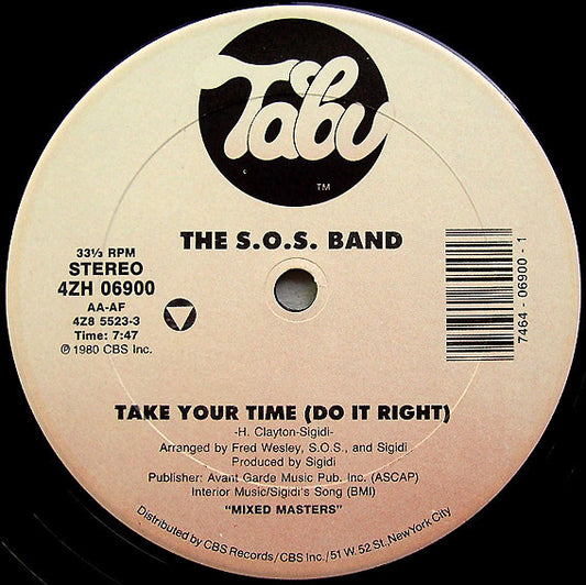 The S.O.S. Band / Cherrelle : Take Your Time (Do It Right) / I Didn't Mean To Turn You On (12")