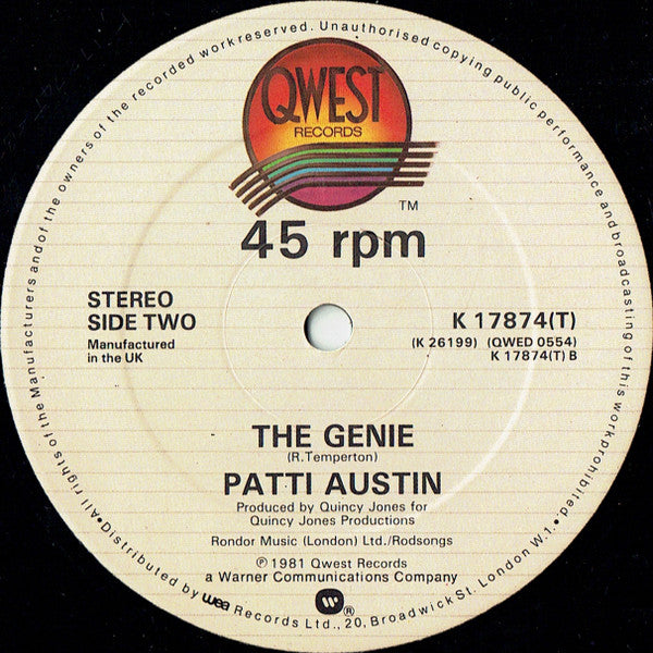 Patti Austin : Every Home Should Have One / The Genie (Re-Mix) (12", Single)