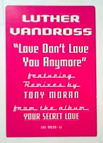 Luther Vandross : Love Don't Love You Anymore (12", Promo)