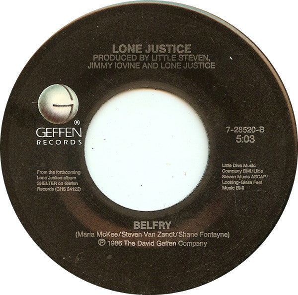Lone Justice : Shelter (7", Single, All)