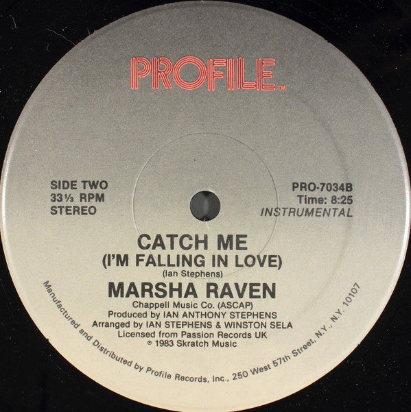 Marsha Raven : Catch Me (I'm Falling In Love) (12", Hau)
