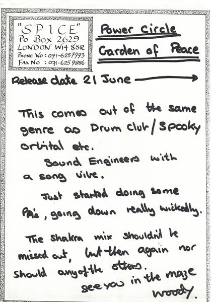 Power Circle : Garden Of Peace (12", Promo)