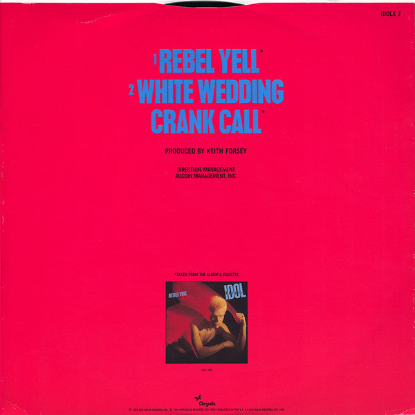 Billy Idol : Rebel Yell (12", Single)