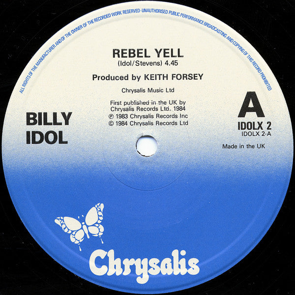 Billy Idol : Rebel Yell (12", Single)