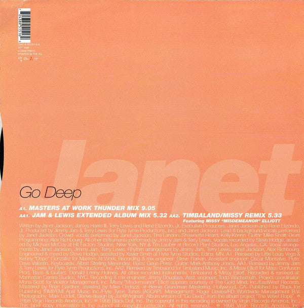 Janet* : Go Deep (12", Single)
