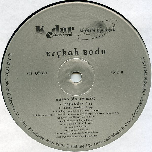 Erykah Badu : On & On (Dance Mix) (12")