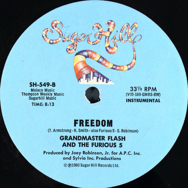 Grandmaster Flash And The Furious 5* : Freedom (12")