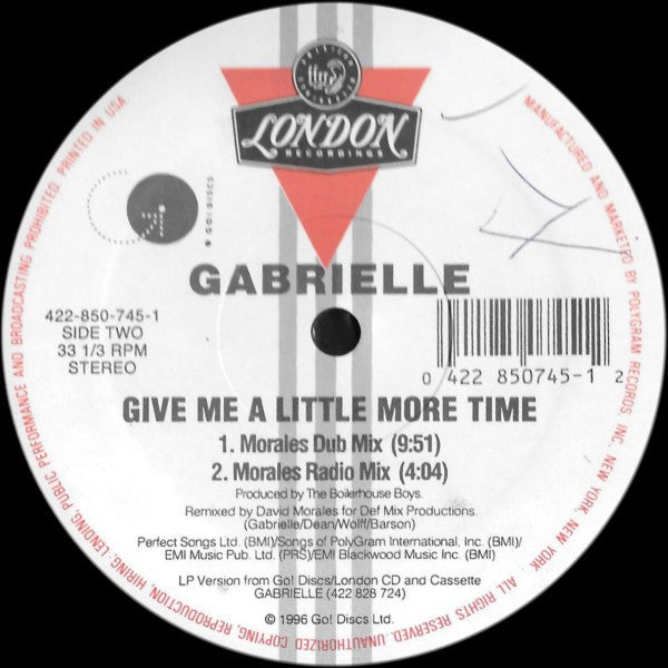 Gabrielle : Give Me A Little More Time (12")