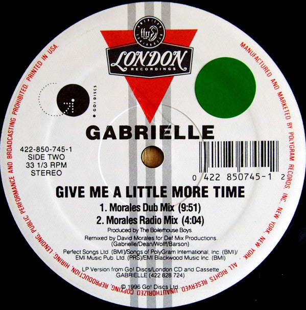 Gabrielle : Give Me A Little More Time (12")