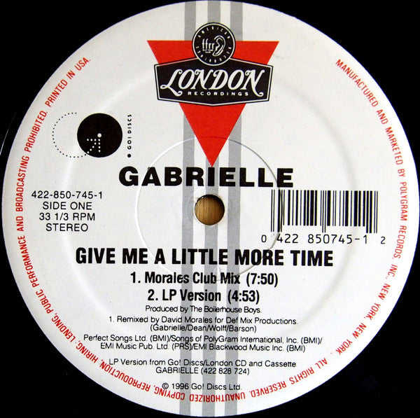 Gabrielle : Give Me A Little More Time (12")
