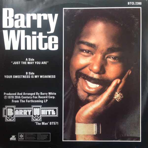 Barry White : Just The Way You Are (12", Single, Ltd, Whi)