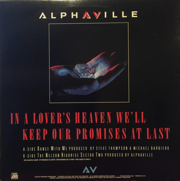 Alphaville : Dance With Me (12", Single)