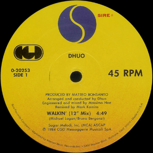 Dhuo : Walkin' (12", Maxi)