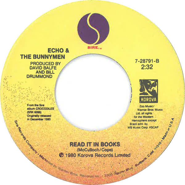 Echo & The Bunnymen : Bring On The Dancing Horses (7", Single)
