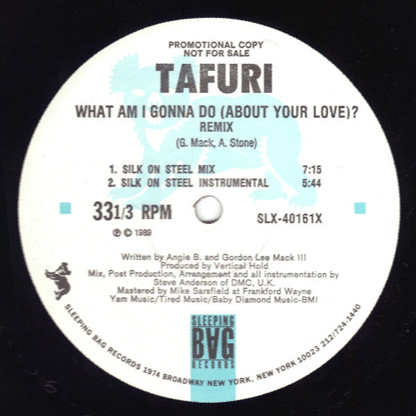 Tafuri : What Am I Gonna Do (About Your Love)? (Remix) (12", Promo)
