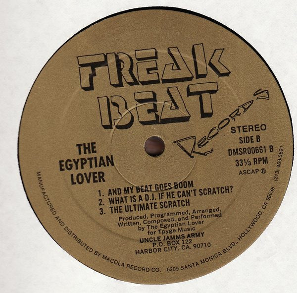The Egyptian Lover* : Egypt, Egypt (12")