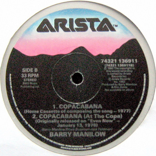 Barry Manilow : Copacabana (At The Copa) (The 1993 Remix) (12")