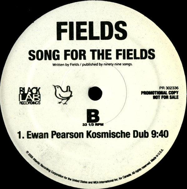 Fields : Song For The Fields (12", Single, Promo)
