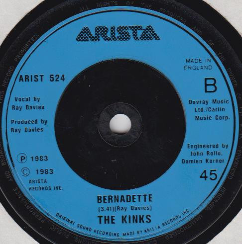 The Kinks : Don't Forget To Dance (7", Single, Blu)