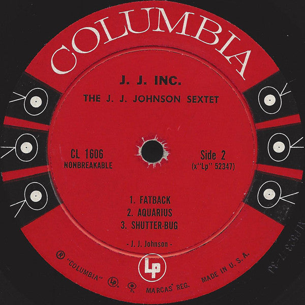 The J.J. Johnson Sextet : J.J. Inc. (LP, Album, Mono)