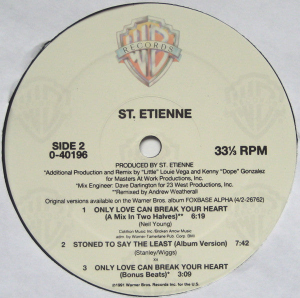 St. Etienne* : Only Love Can Break Your Heart (12", Maxi)