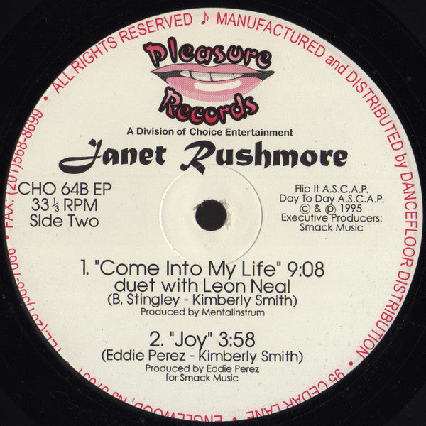 Janet Rushmore : You Give Me Pleasure (12", EP)