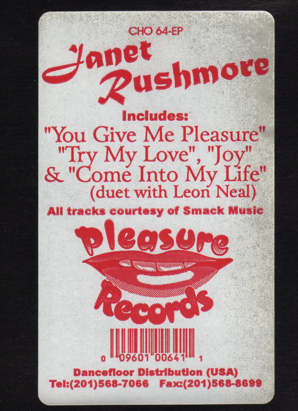 Janet Rushmore : You Give Me Pleasure (12", EP)