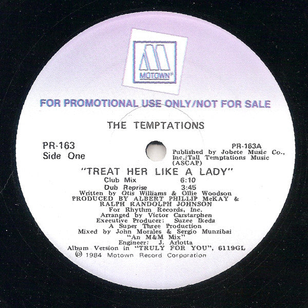 The Temptations / Dazz Band : Treat Her Like A Lady / Let It All Blow (12", Promo)
