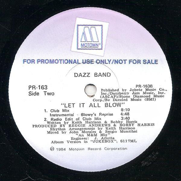 The Temptations / Dazz Band : Treat Her Like A Lady / Let It All Blow (12", Promo)