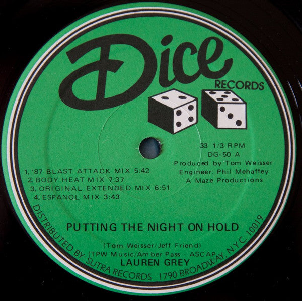 Lauren Grey : Putting The Night On Hold / Irresistible Love (12")