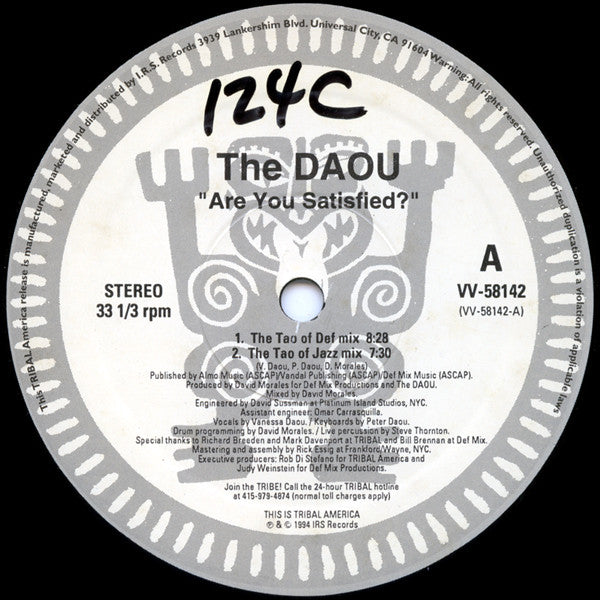 The Daou : Are You Satisfied? / Surrender Yourself (2x12")