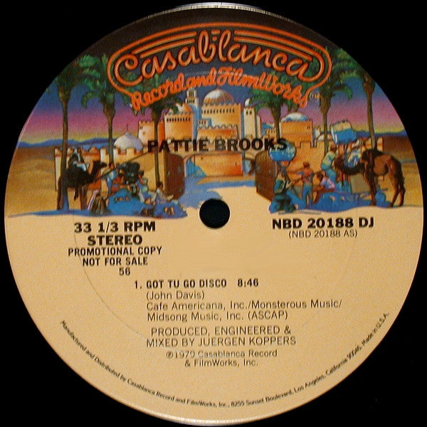 Pattie Brooks : Got Tu Go Disco (12", S/Sided, Single, Promo)