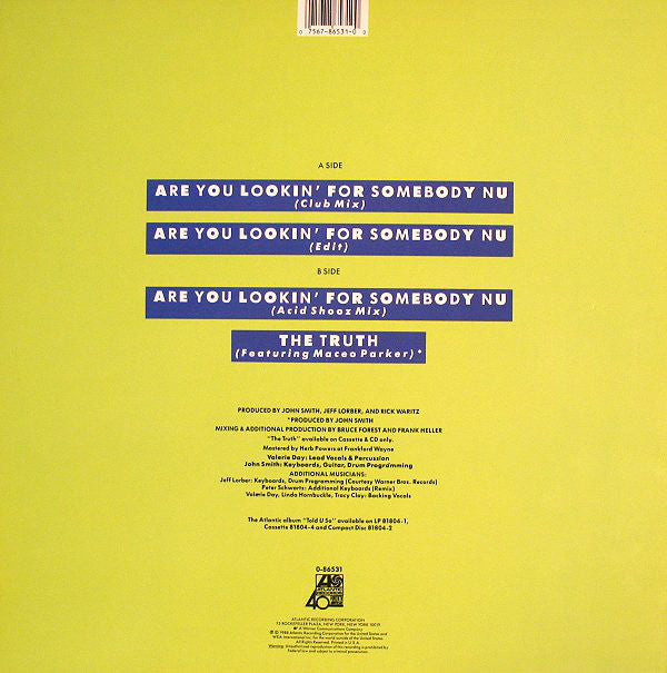 Nu Shooz : Are You Lookin' For Somebody Nu (12", Single)