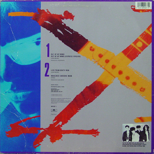 John Moore (3) And The Expressway : Out Of My Mind (12", Single, Blu)