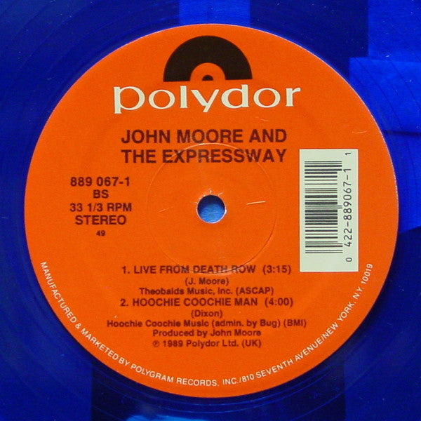 John Moore (3) And The Expressway : Out Of My Mind (12", Single, Blu)