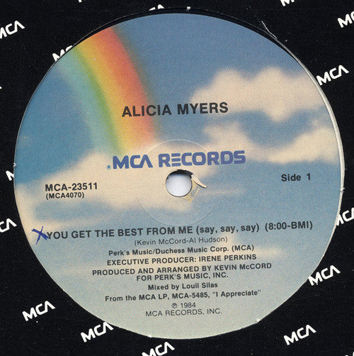 Alicia Myers : You Get The Best From Me (Say, Say, Say) (12")