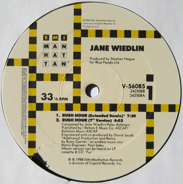Jane Wiedlin : Rush Hour (Extended Remix) (12", Spe)
