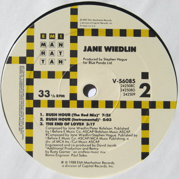 Jane Wiedlin : Rush Hour (Extended Remix) (12", Spe)
