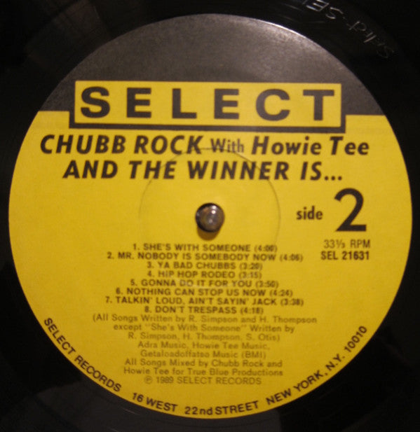 Chubb Rock With Howie Tee : And The Winner Is... (LP, Album)