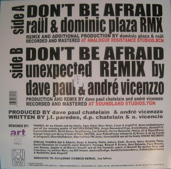 Andre Vicenzzo : Don't Be Afraid (2005 Remixes) (12")