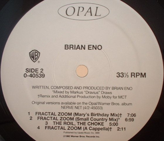 Brian Eno : Fractal Zoom (12")