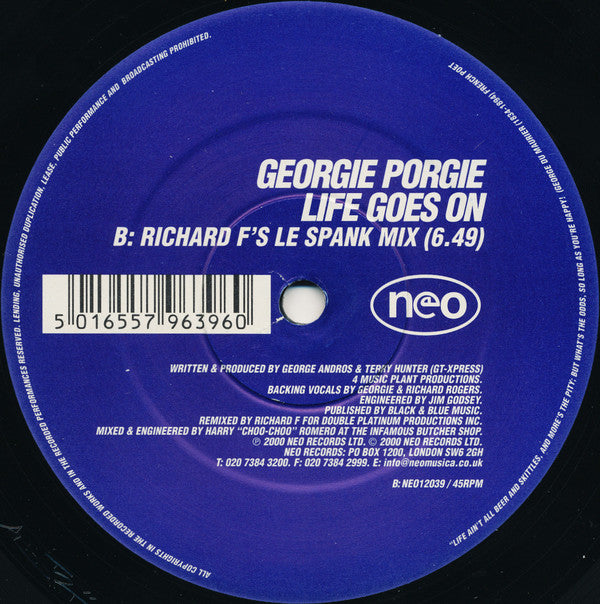 Georgie Porgie : Life Goes On (12")