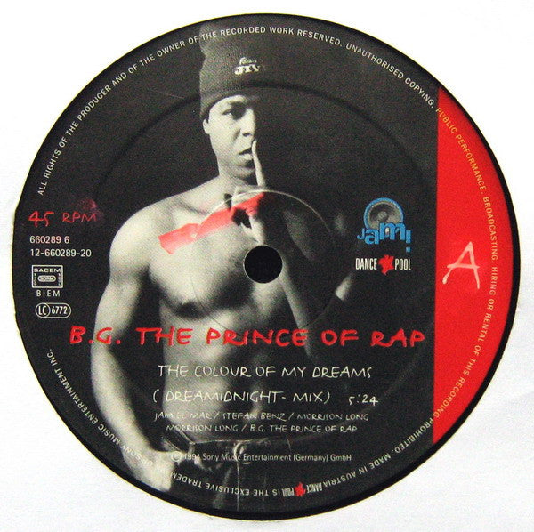 B.G. The Prince Of Rap : The Colour Of My Dreams (12")